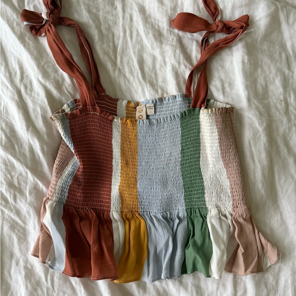 Dolan Multicolor Smocked Tank Top